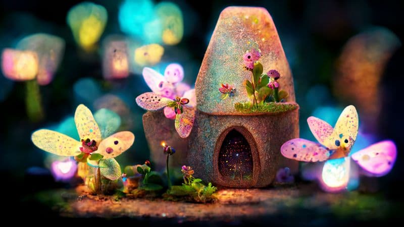 Fairy house Bokeh Background Wallpaper