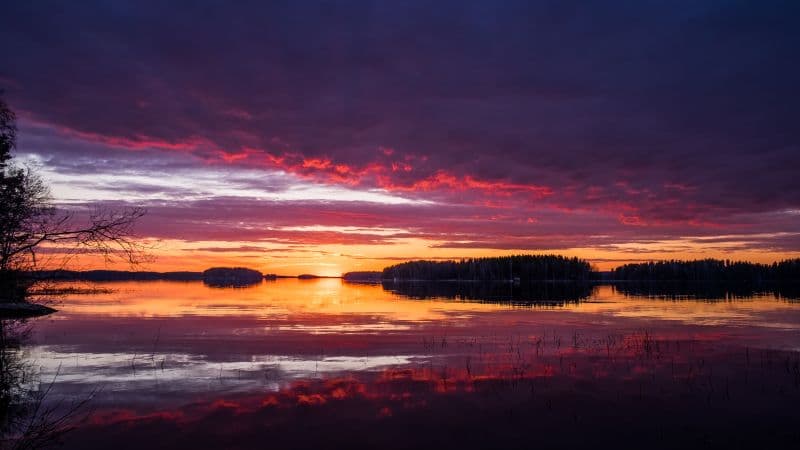 Kallavesi lake Sunset Wallpaper