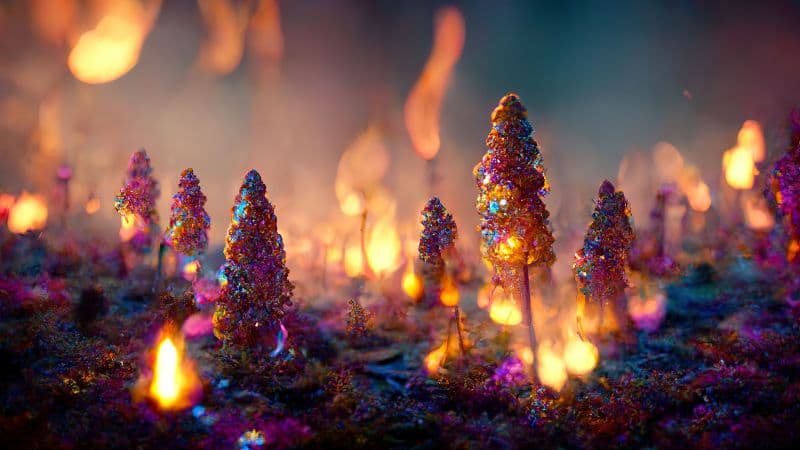 Magical forest Bokeh Background Wallpaper
