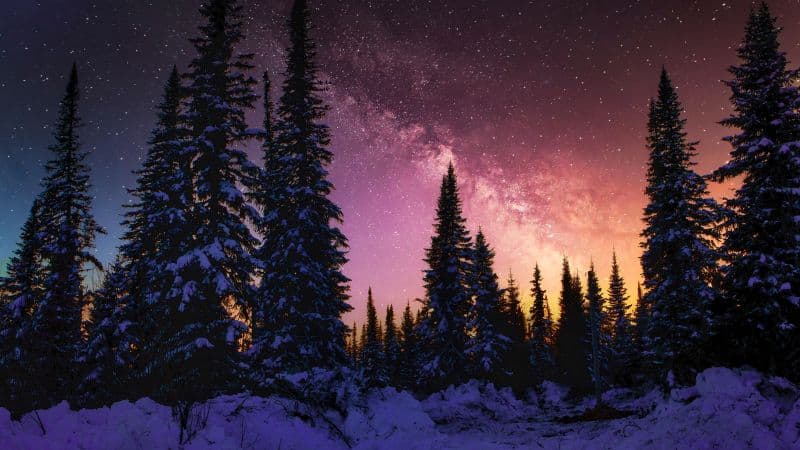 Winter Milky Way Wallpaper