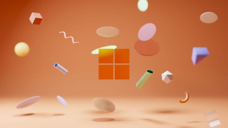 Windows 11 Orange background Wallpaper