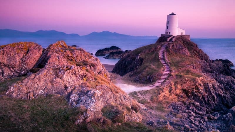Twr Mawr Lighthouse Wales Wallpaper
