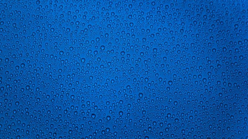 Water droplets Blue background Wallpaper