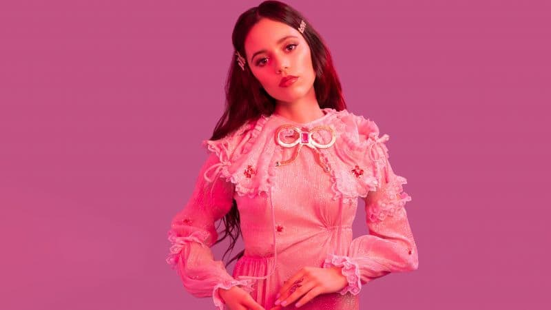 Jenna Ortega Pink Wallpaper