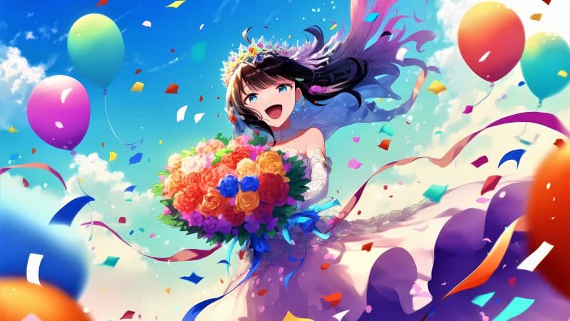 Bride anime Happy girl Wallpaper