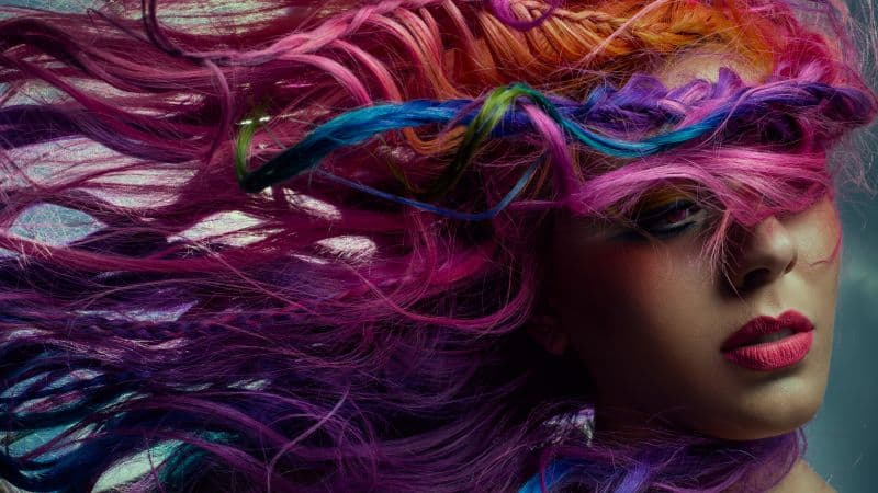 Colorful hair Makeup Wallpaper