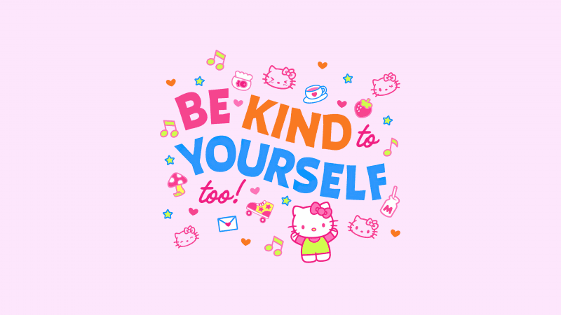 Be kind yourself Pink background Wallpaper