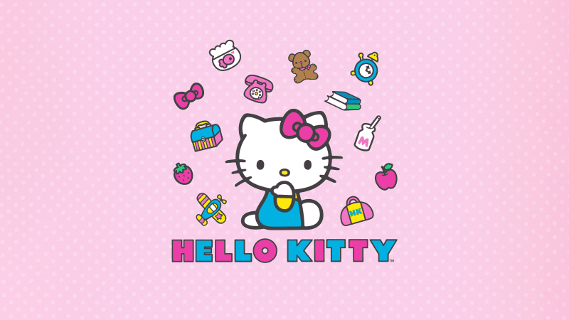 Hello Kitty Pink background Wallpaper