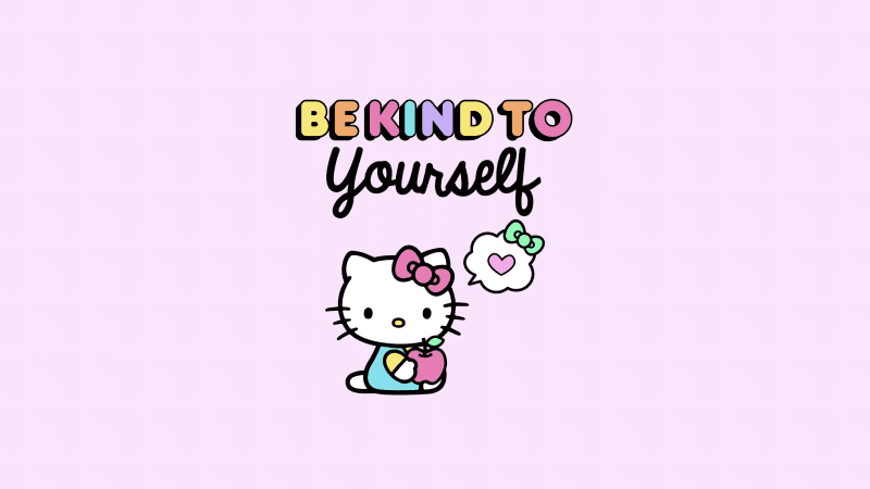 Be kind yourself Hello Kitty background Wallpaper